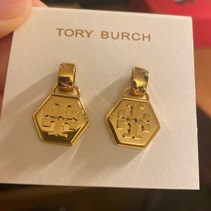 Tory Burch TT face Gold earrings